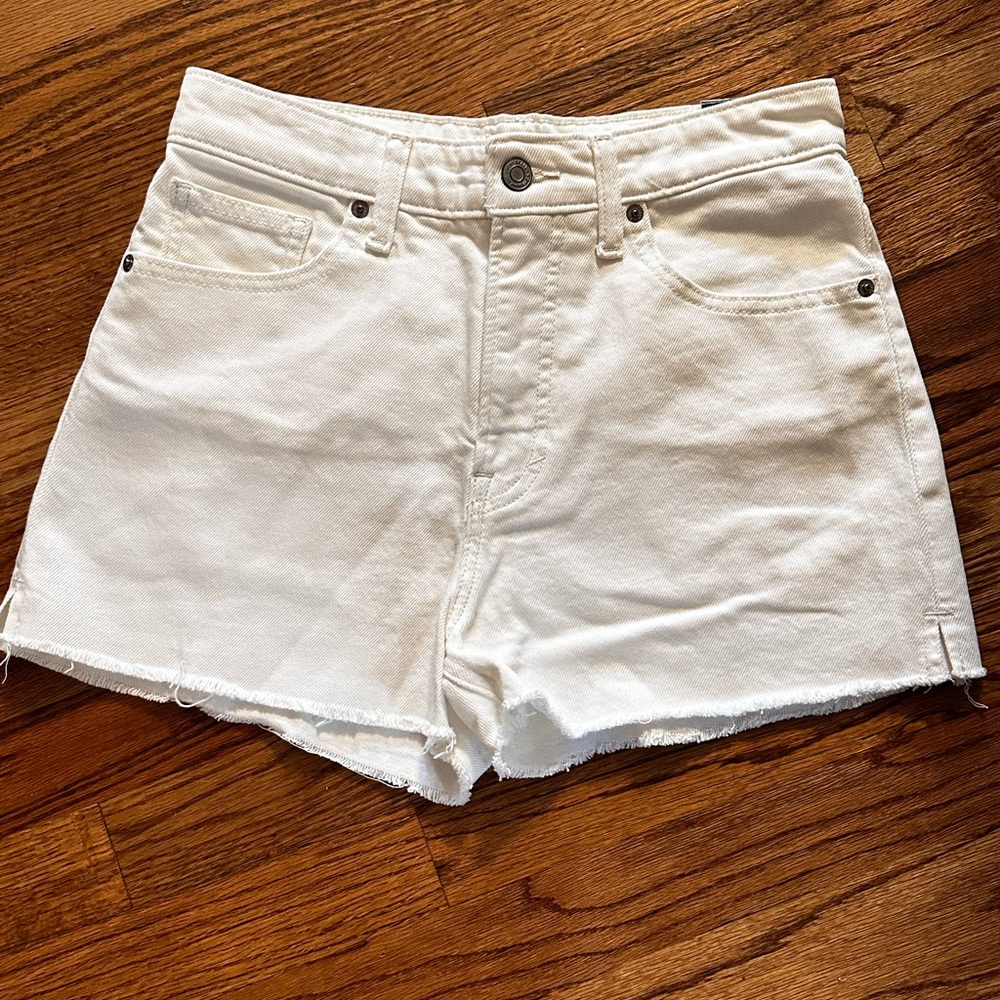 Lucky Brand Cutoff White High Waisted Denim Shorts NWT size 4/27